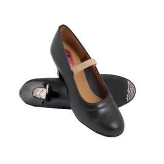 zapato sevillanas flamencas piel mujer con puas