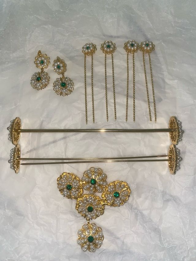 Aderezos fallera verde esmeralda adulta