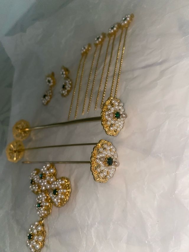 Aderezos fallera verde esmeralda adulta