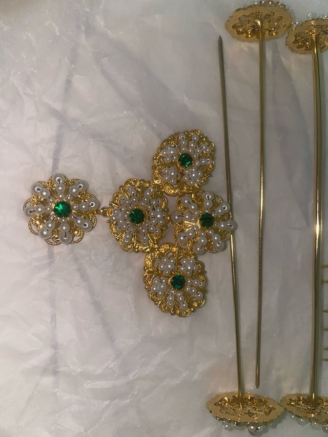 Aderezos fallera verde esmeralda adulta