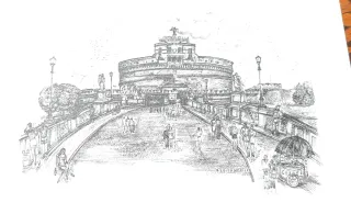 Set 5 stampe litografiche "La  Roma Imperiale"