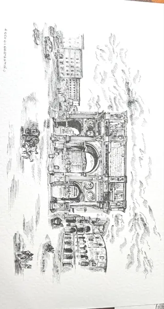 Set 5 stampe litografiche "La  Roma Imperiale"