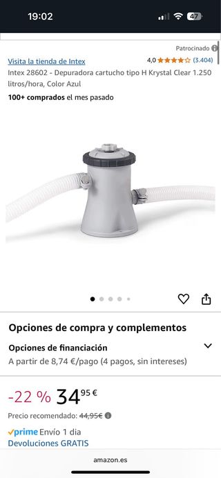 Piscina 3077 litros + filtro