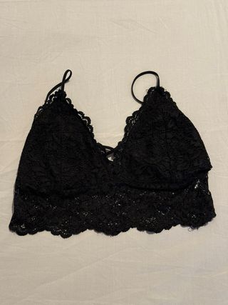 Top Tirantes Blonda Mujer Negro