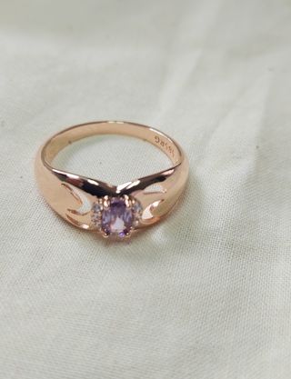 Anillo unisex Circon púrpura