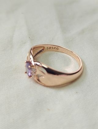 Anillo unisex Circon púrpura