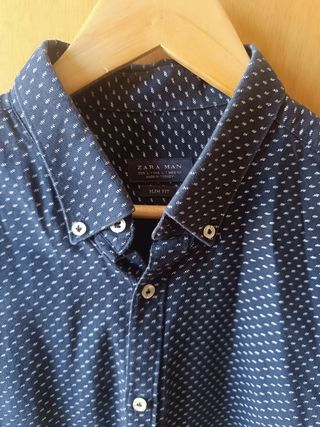 Camisa Zara Man Slim Fit talla L 