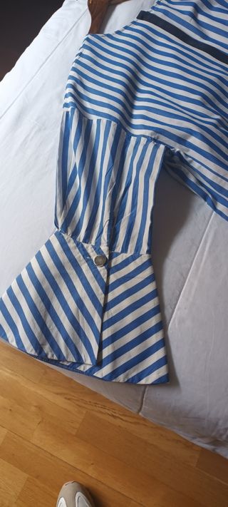 Vestido de rallas de Zara talla L