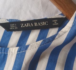 Vestido de rallas de Zara talla L