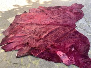 tappeto Pelle mucca colorata