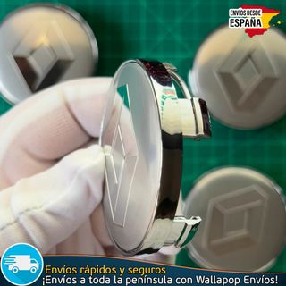 X4 Tapacubos Renault 60mm Emblemas Tapas llantas