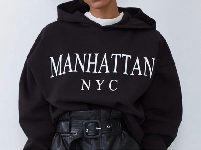 Sudadera negra zara
