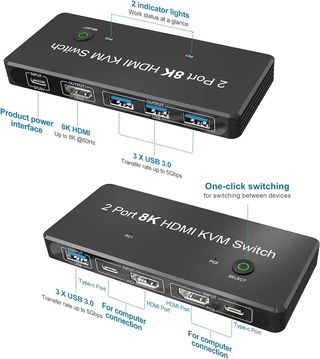 Switch HDMI 2.1 8K de dos puertos
