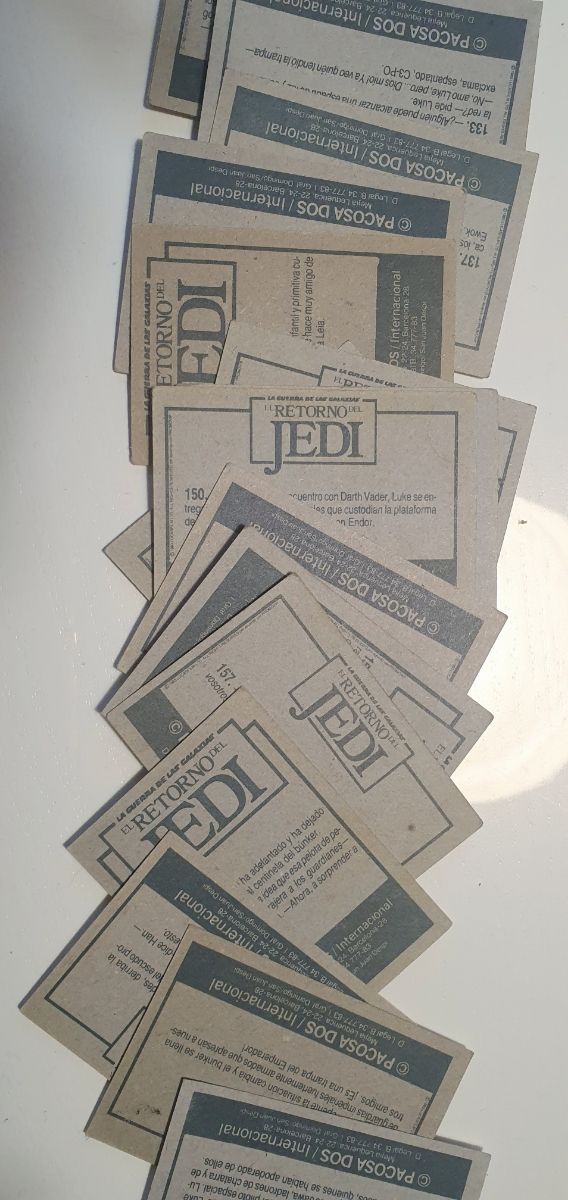 Star wars: set completo cromos Retorno jedi 1983