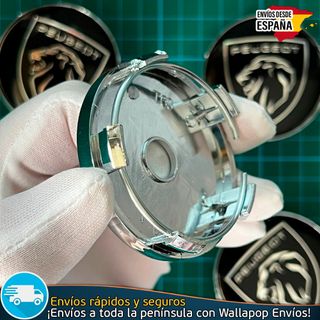 X4 Tapacubos Peugeot 60mm Emblemas Tapas Llantas