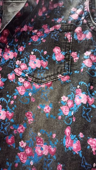 Camisa vaquera floral