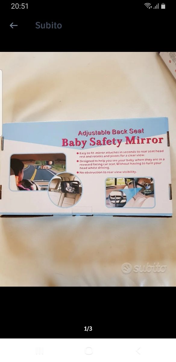 Specchietto auto controllo bambini