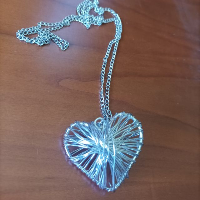 Collana con cuore tridimensionale