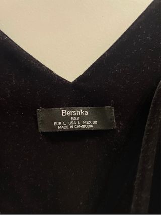 Camiseta/top de tirantes tejido terciopelo