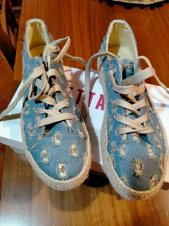 Scarpe Dettagli tela jeans
