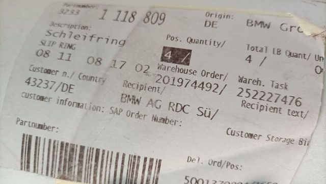 BMW CONTACTO VOLANTE 32331118809 E12 E21 E23 E24