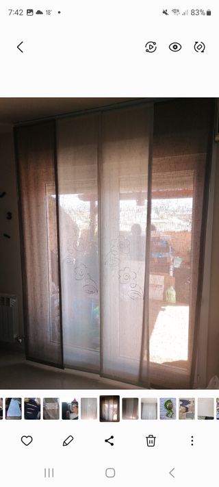 Cortinas 4 paneles + Riel corredero