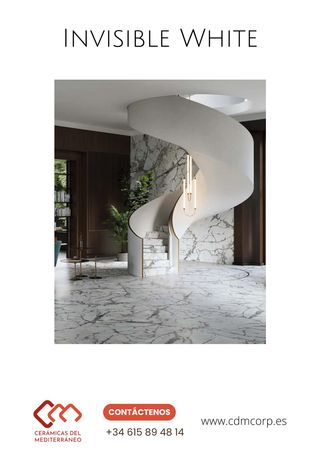 Baldosa Imitación Mármol Blanca - 60 x 120 cm