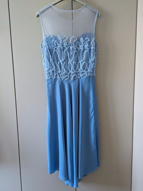 Abito cerimonia celeste taglia S/M
