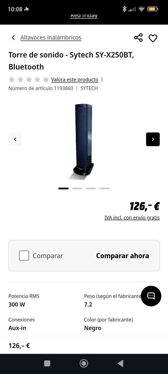 🔊Altavoz Torre Bluetooth Sytech