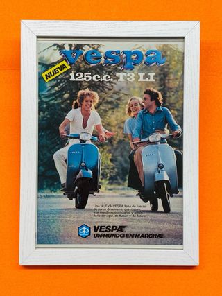 VESPA T3 li 125cc cuadro cartel antiguo catalogo