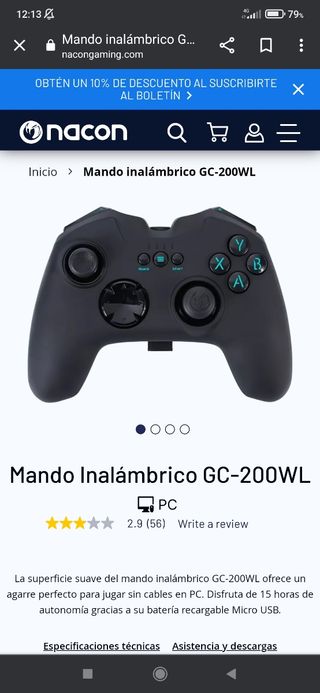 Mando nacon gc-200wl para pc y ps3