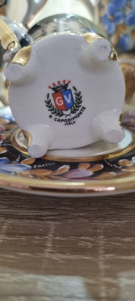 Servizio da caffè da 12 in oro zecchino