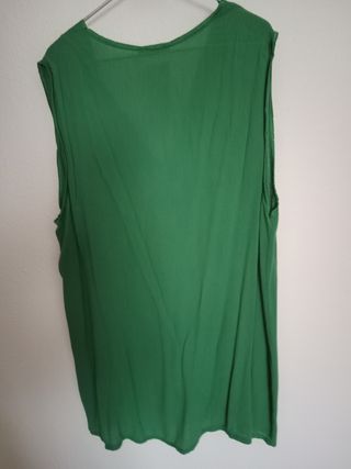 Blusa tirantes mujer talla única verde 