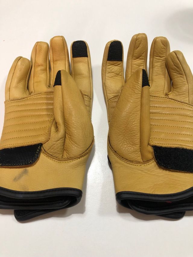 Guantes Moto The Scooter Rider Amarillos Cuero