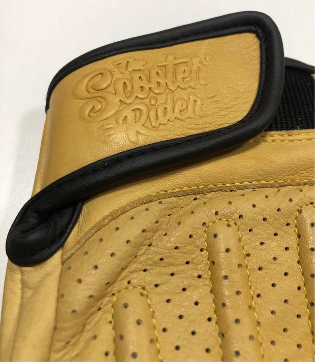 Guantes Moto The Scooter Rider Amarillos Cuero