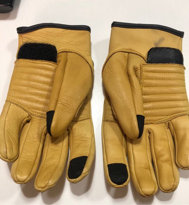 Guantes Moto The Scooter Rider Amarillos Cuero