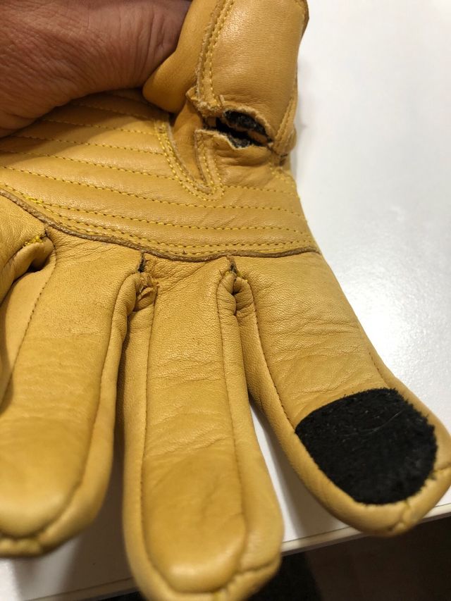 Guantes Moto The Scooter Rider Amarillos Cuero