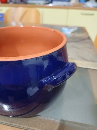 Pentola in terracotta dipinta 