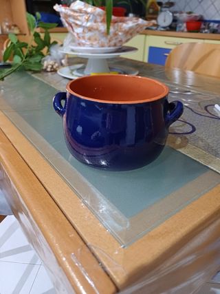 Pentola in terracotta dipinta 