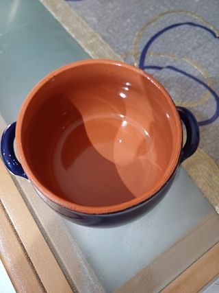 Pentola in terracotta dipinta 