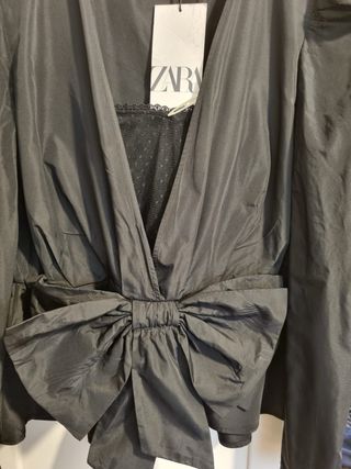 Camisa fiesta negra Zara
