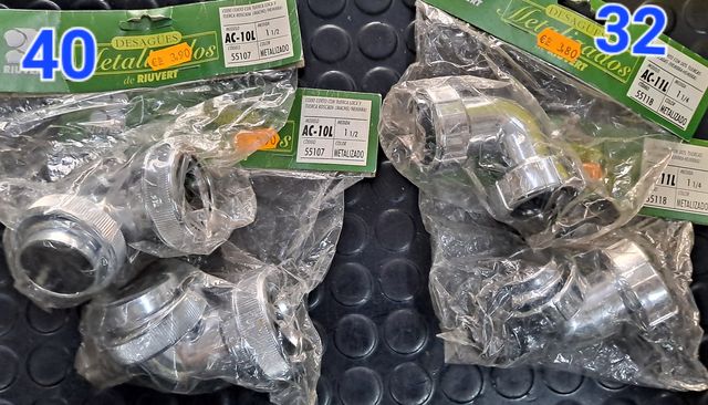 Sifones lavabo metalizados