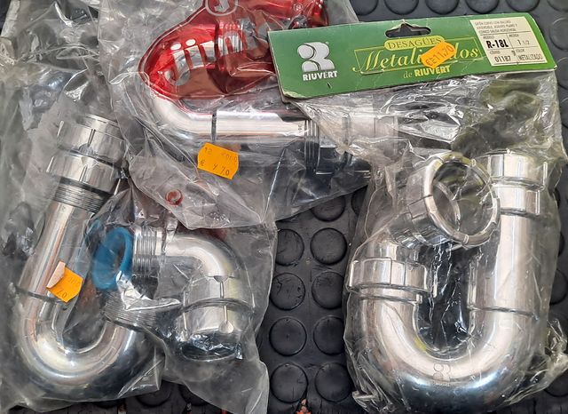 Sifones lavabo metalizados