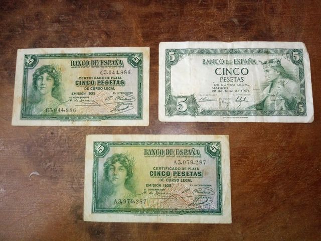 Billetes de 5 pesetas