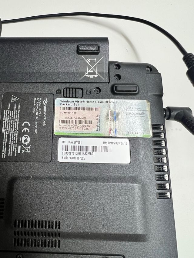 Portátil Packard Bell