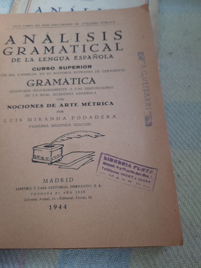 Antiguos libros de análisis gramatical
