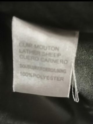 Motera biker cuero auténtico L Medidas indicadas.