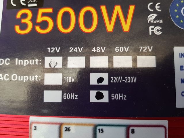 INVERSOR ONDA PURA 3500 W 12V..230 V.