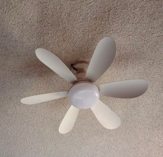 Ventilador de Techo Luz led, Bombilla y Mando 53cm