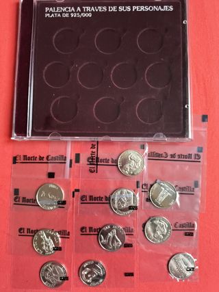 MONEDAS PLATA PALENCIA A TRAVES DE SUS PERSONAJES 